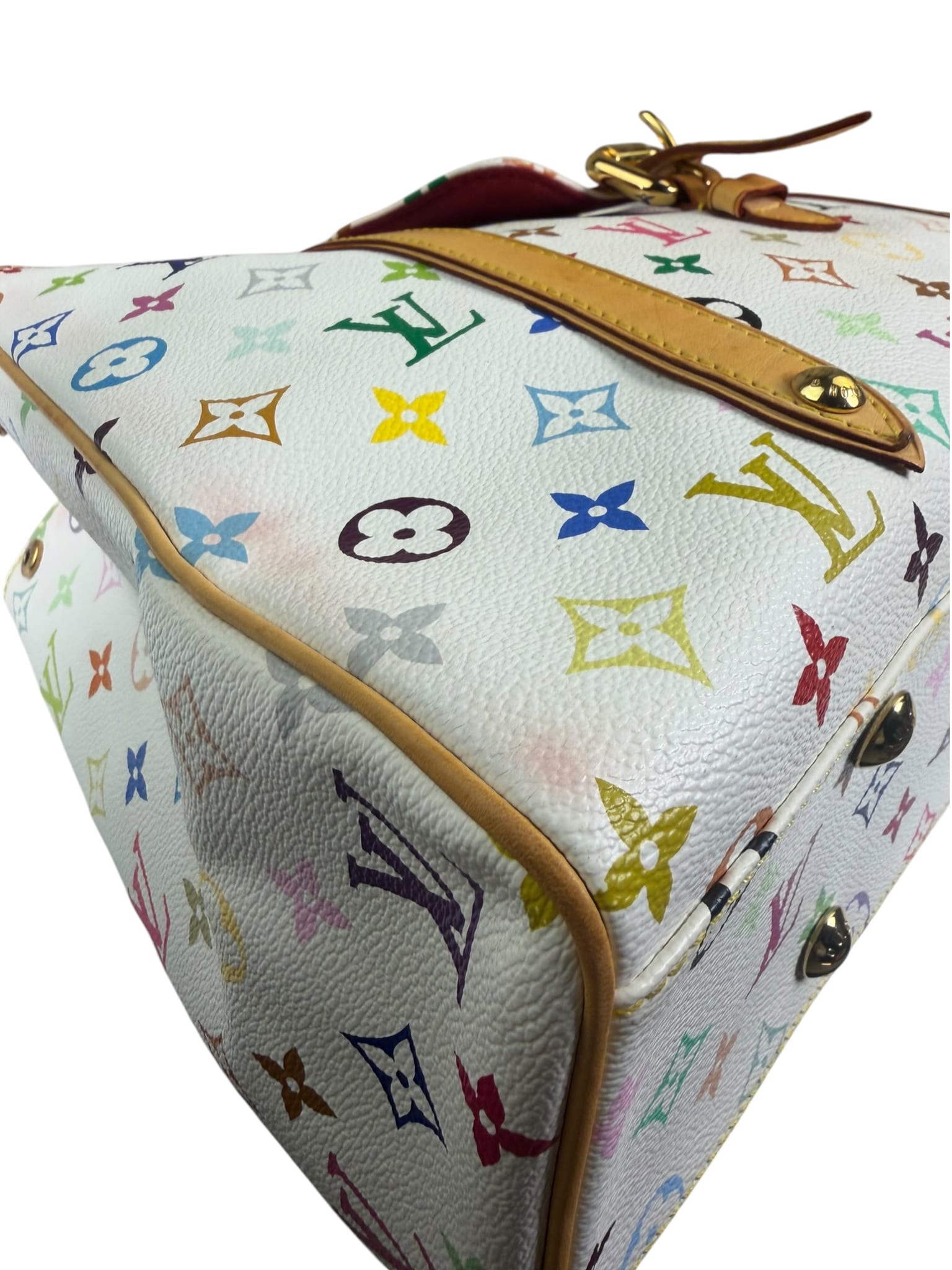 Louis Vuitton White Murakami Aurelia MM Tote Bag