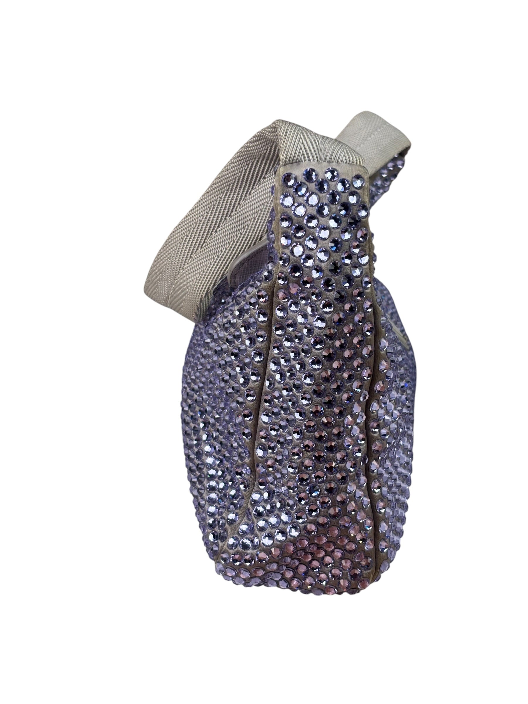 Prada Purple Crystal Re-Edition Pochette