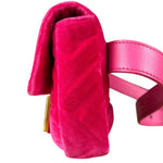 Fendi Pink Zucca Velvet Baguette Belt Bag