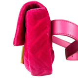 Fendi Pink Zucca Velvet Baguette Belt Bag