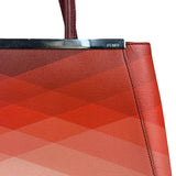 Fendi 2Jours Red Geometric Medium Tote