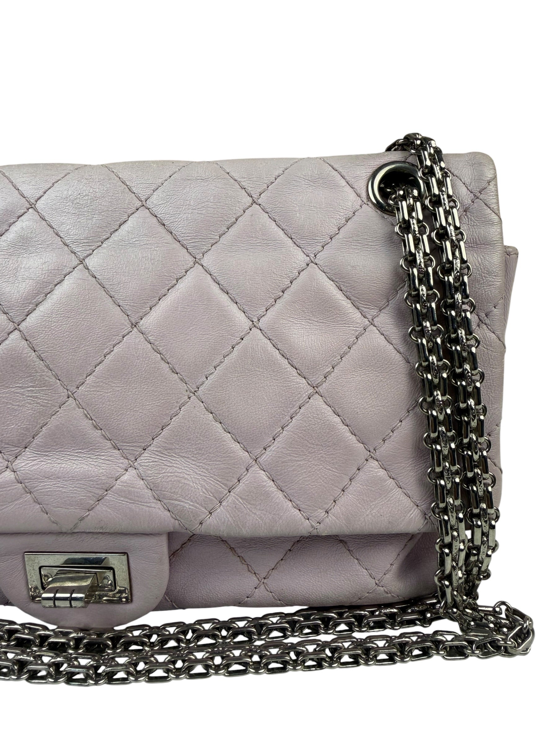 Chanel Light Pink Quilted Leather Reissue 2.55 Double Flap Bag  90's