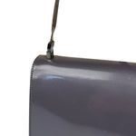Gucci Grey Patent Leather Flap Mini Shoulder Bag