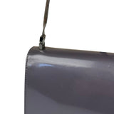 Gucci Grey Patent Leather Flap Mini Shoulder Bag