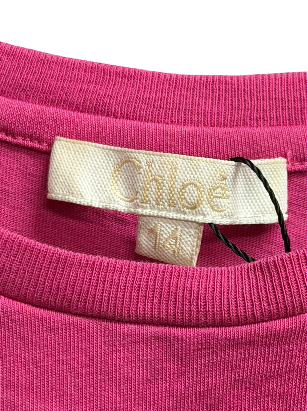 Chloe Kids Stud Logo Half Sleeve Cropped Baby Tee