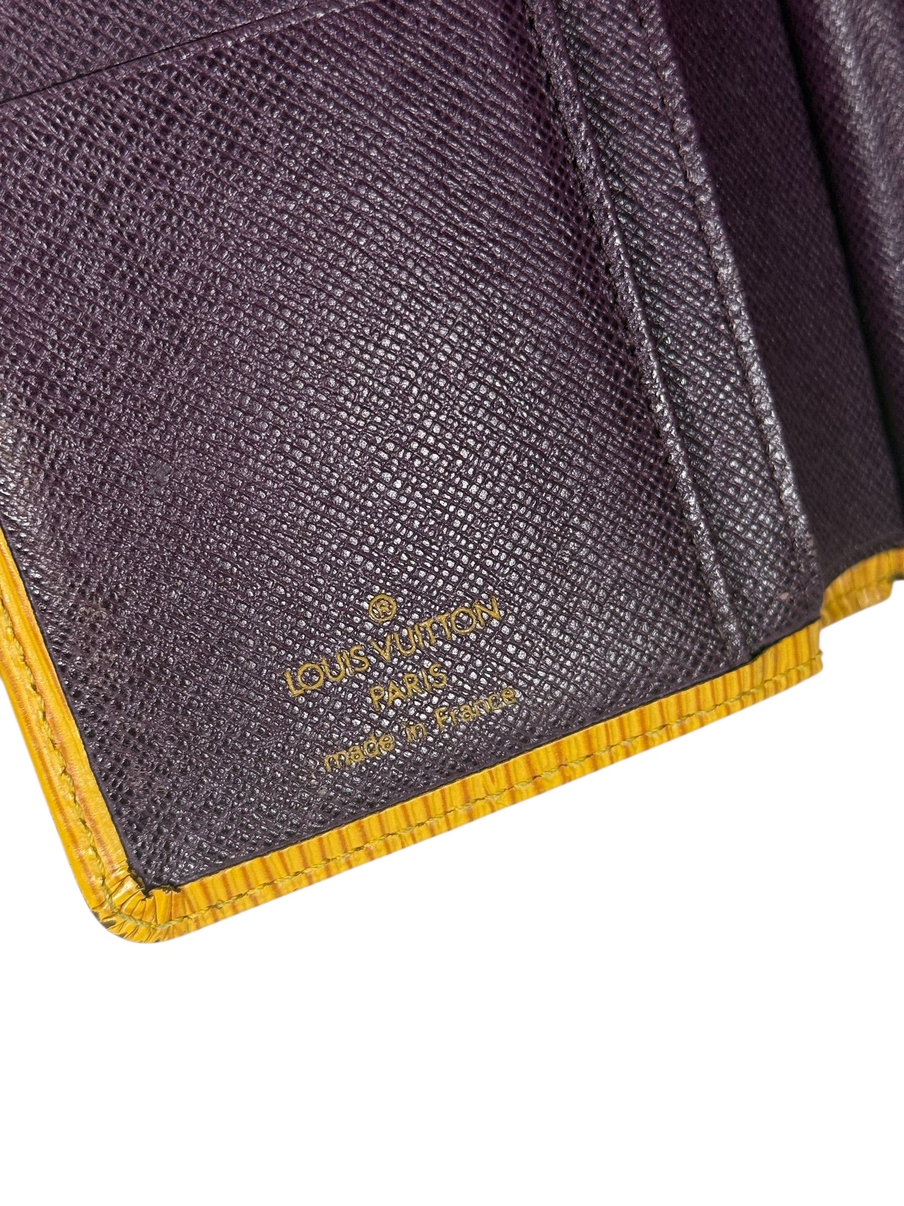 Louis Vuitton Epi Kiss Lock Wallet Yellow