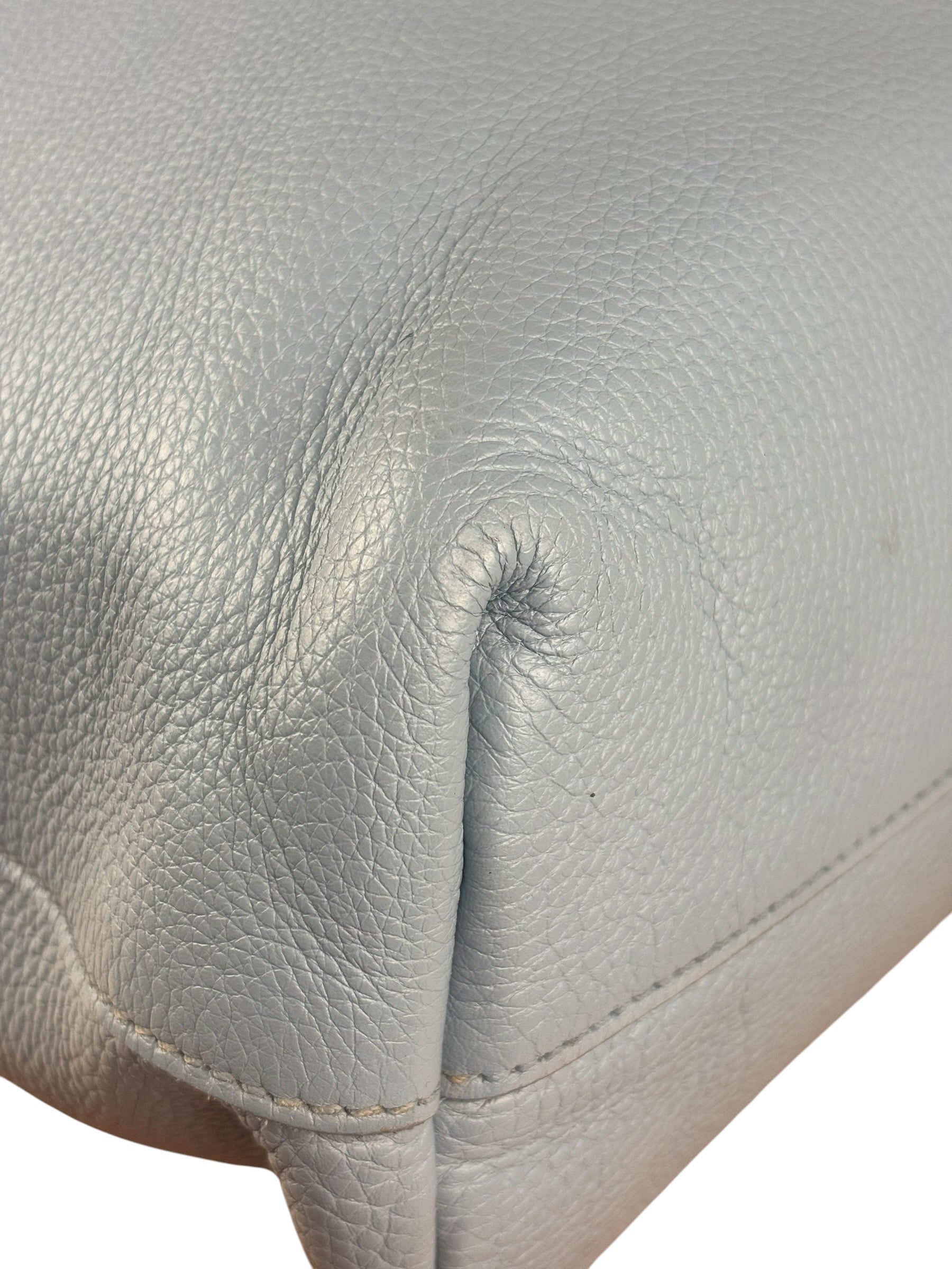 Prada Light Blue Vitello Daino Leather Tote