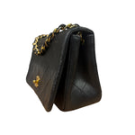 Chanel Black Quilted Leather Mini Flap Bag  2011