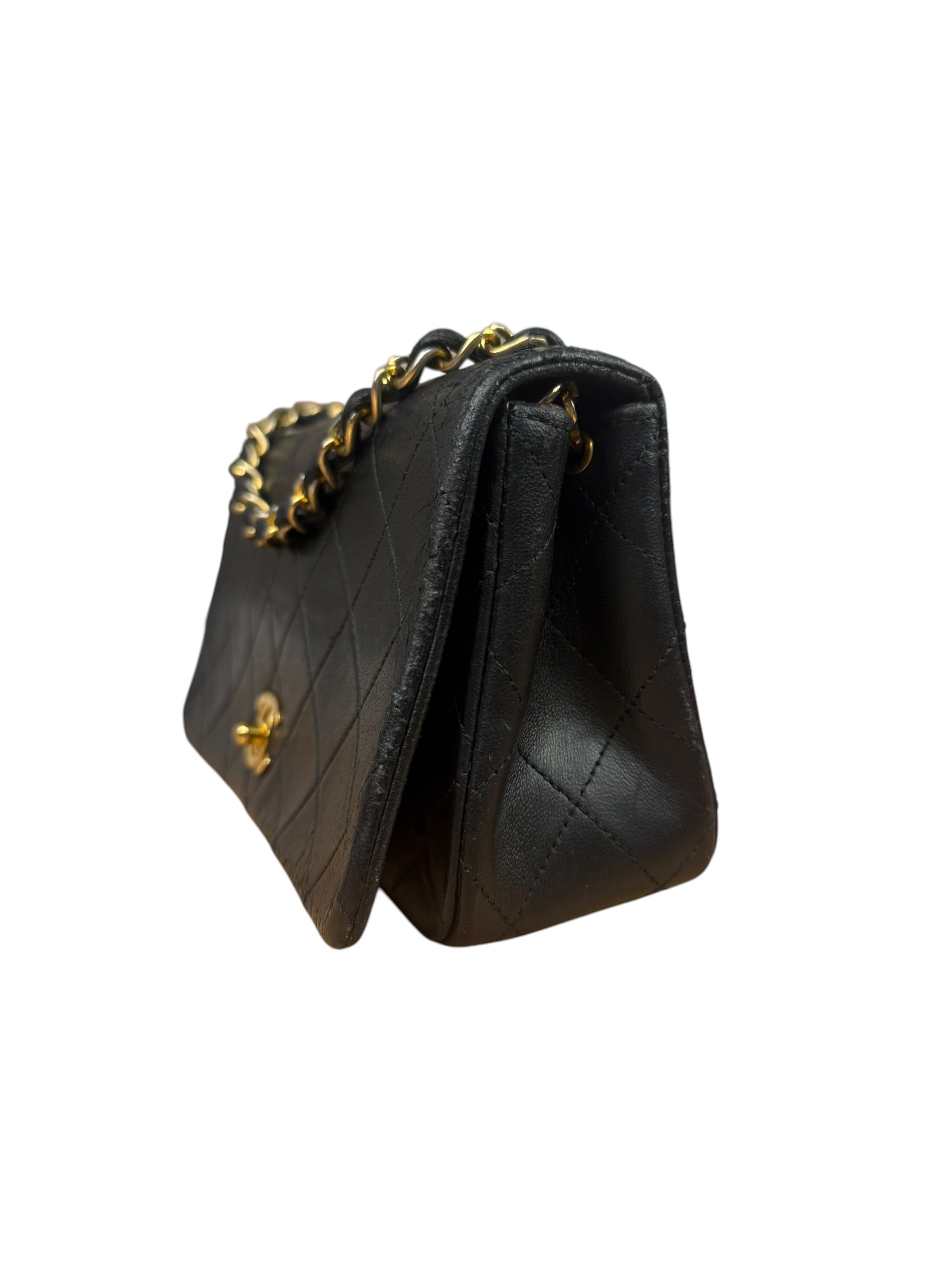 Chanel Black Quilted Leather Mini Flap Bag  2011
