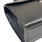 Burberry Vintage Black Leather Top Handle Bag