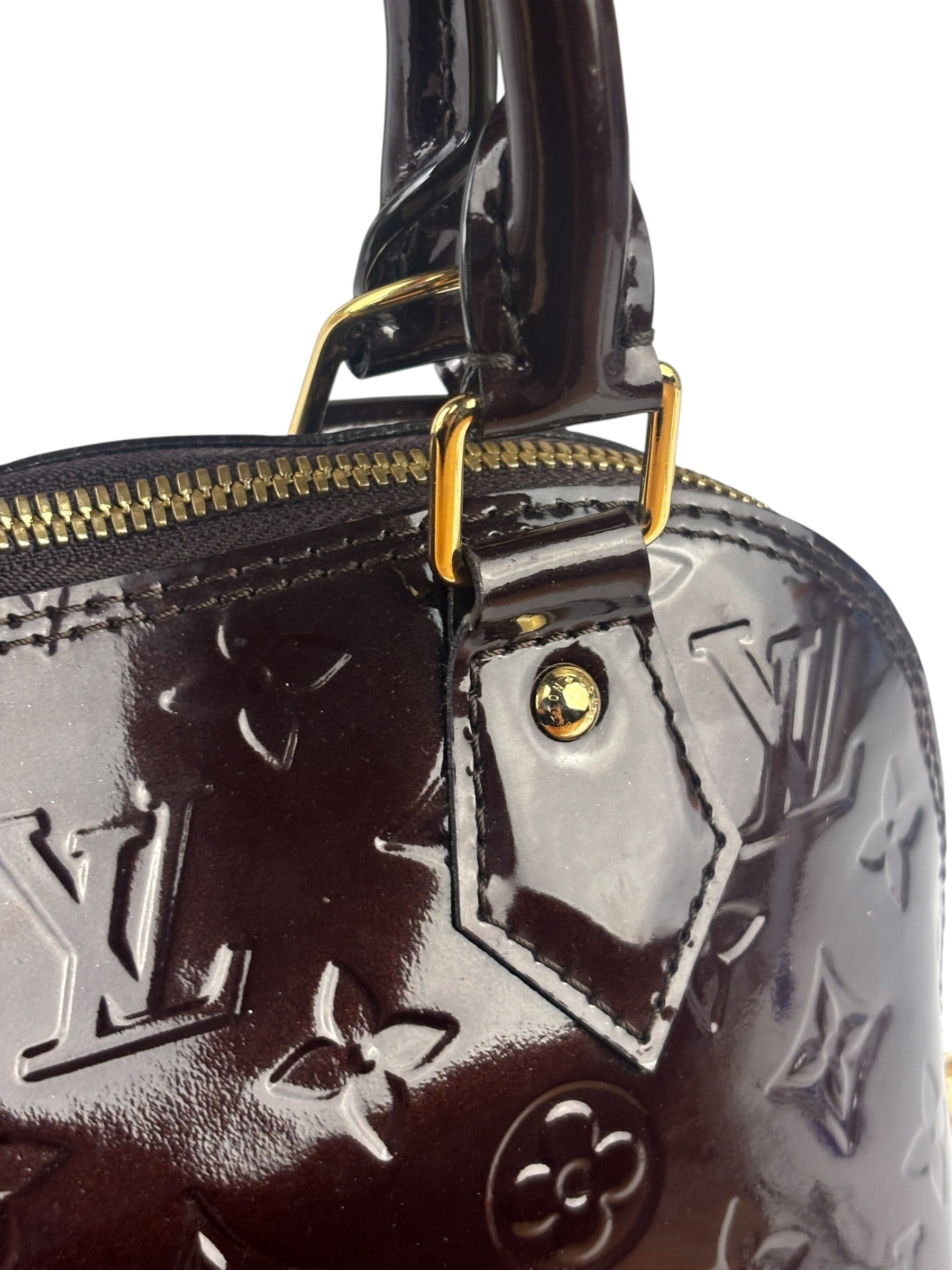 Louis Vuitton Amarante Vernis Alma BB Two-Way Bag