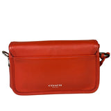 Coach Coral Red Leather Legacy Penny Shoulder Bag