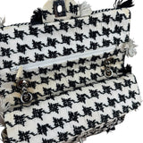 Chanel Tweed Woven Medium Classic Double Flap Bag 2014
