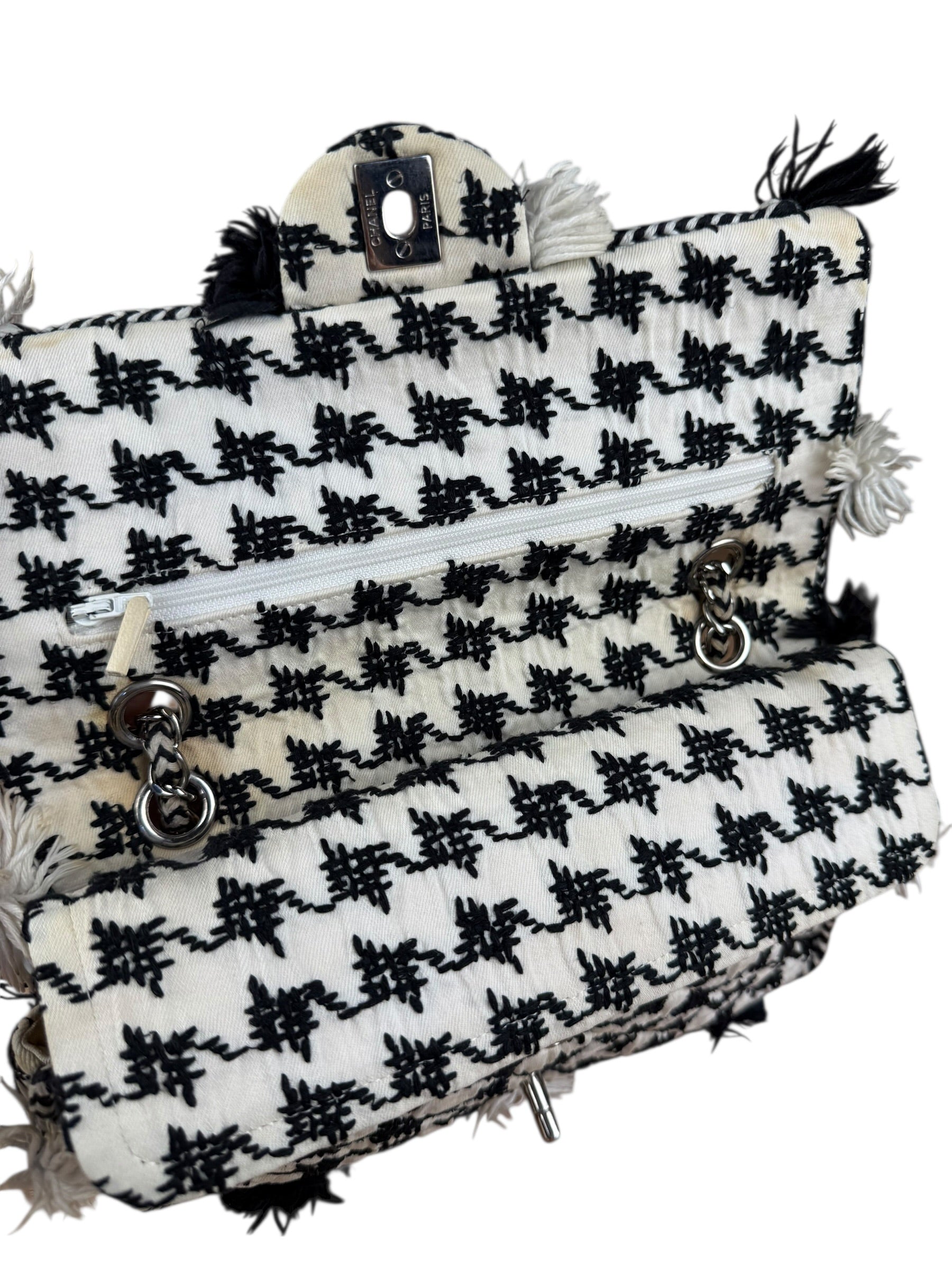 Chanel Tweed Woven Medium Classic Double Flap Bag 2014