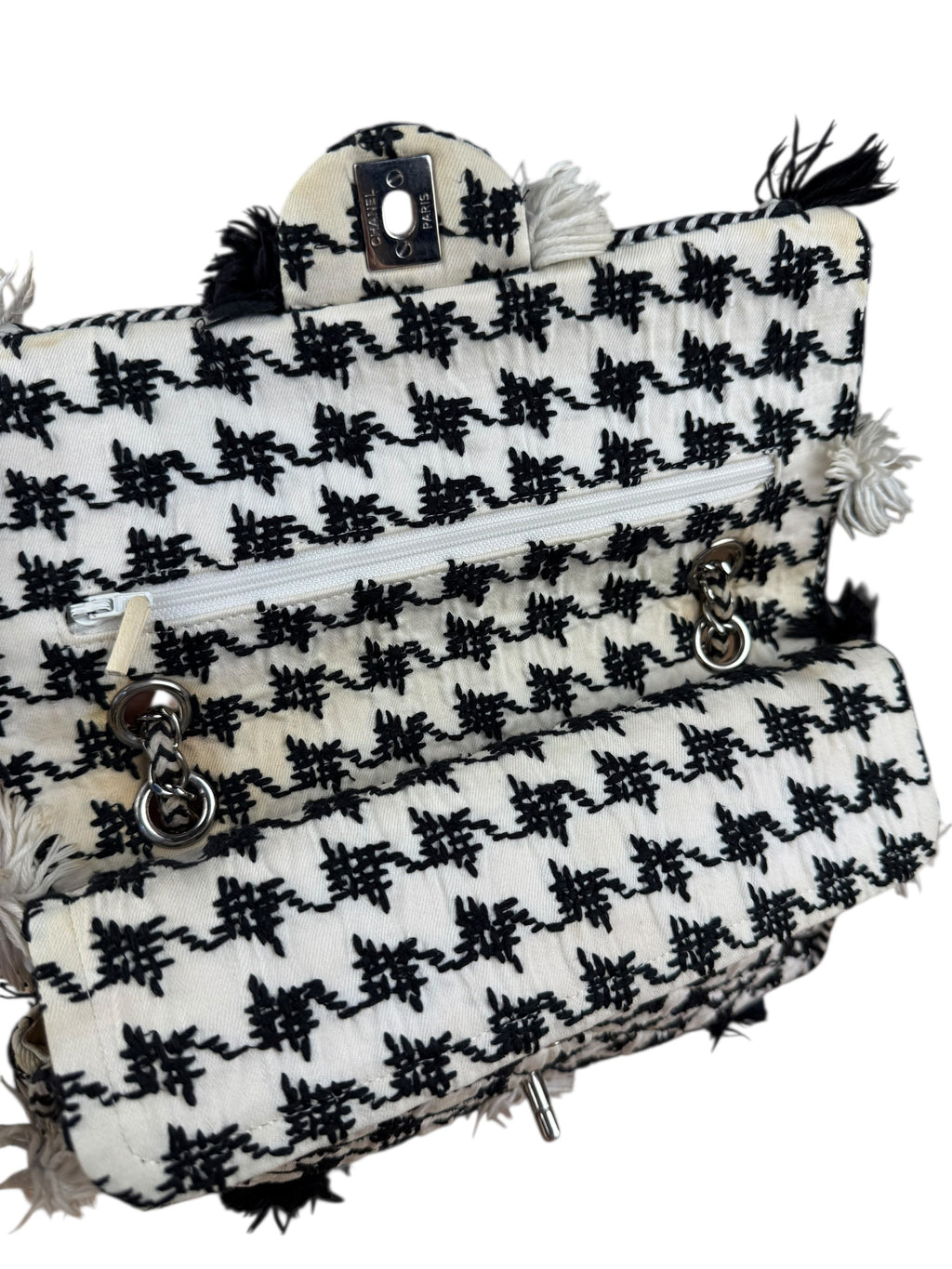 Chanel Tweed Woven Medium Classic Double Flap Bag 2014