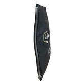 Dolce & Gabbana Black Pebbled Leather DJ Turntable Set Zip Pouch
