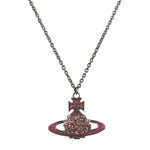 Vivienne Westwood Pink Flower Orb Pendant Necklace