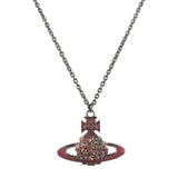 Vivienne Westwood Pink Flower Orb Pendant Necklace