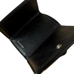 Balenciaga Black Papier Graffiti Trifold Wallet
