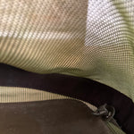 Chanel Olive Green/Brown Leather Trim Interlocking Ring Strap Hobo Bag 2003