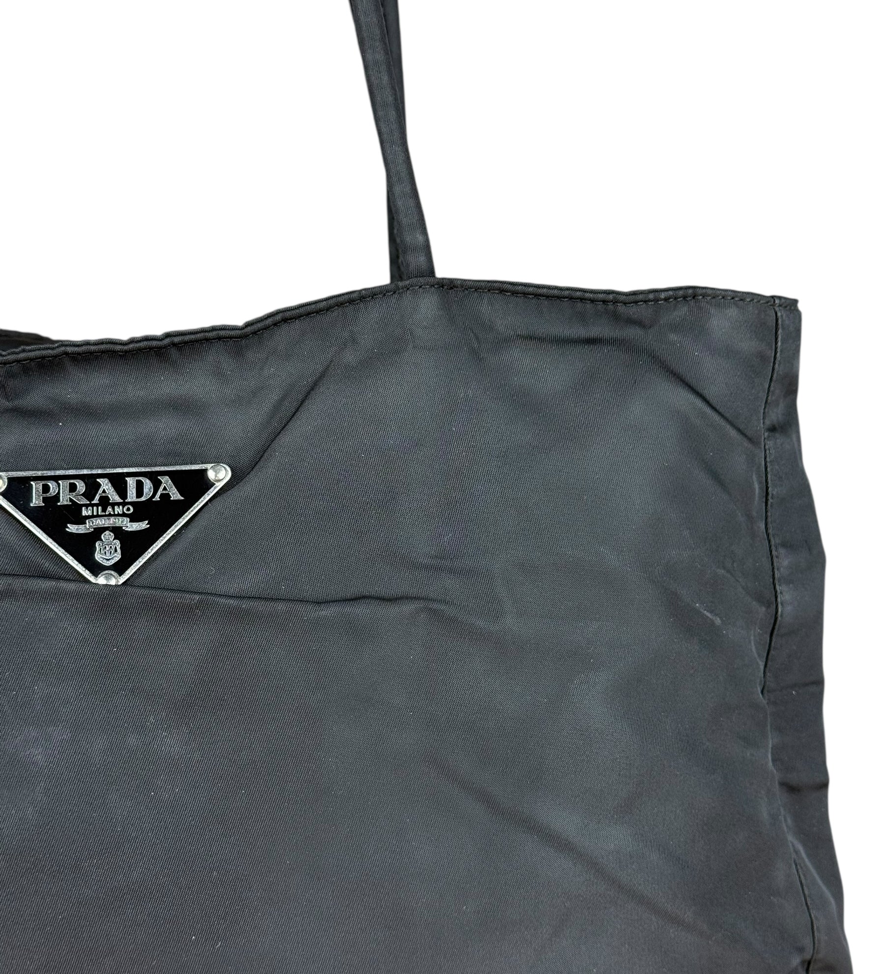 Prada Nylon & Leather Zip Tote