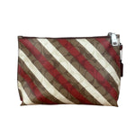 Coach Stripped Signature C Leather Clutch