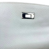 Hermes Kelly 32 White Clemence Leather Handbag 2008