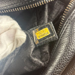 Chanel Black Leather Chocolate Bar Shoulder Bag 2004