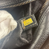 Chanel Black Leather Chocolate Bar Shoulder Bag 2004