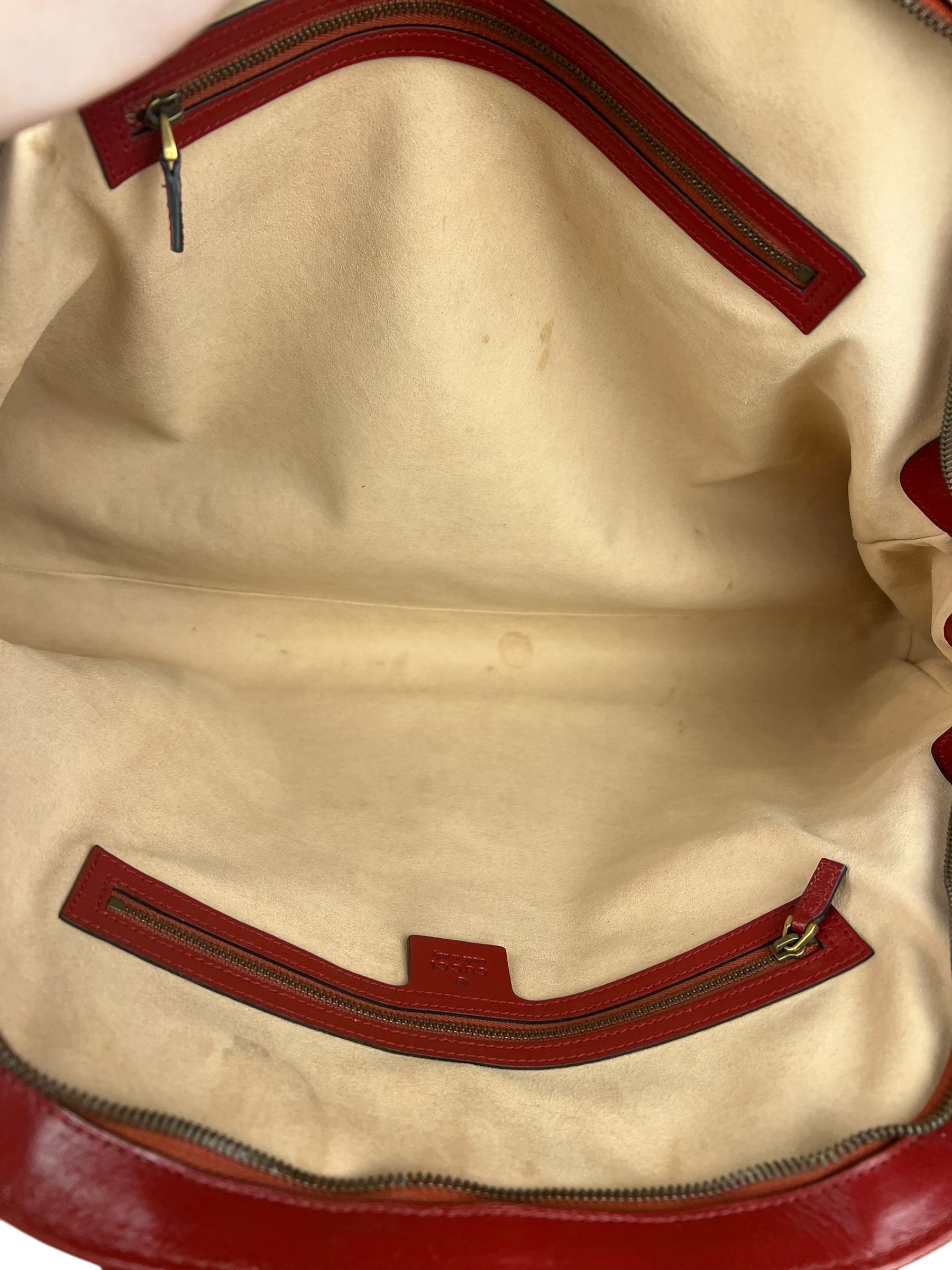 Gucci Re(Belle) Red Leather Top Handle Bag