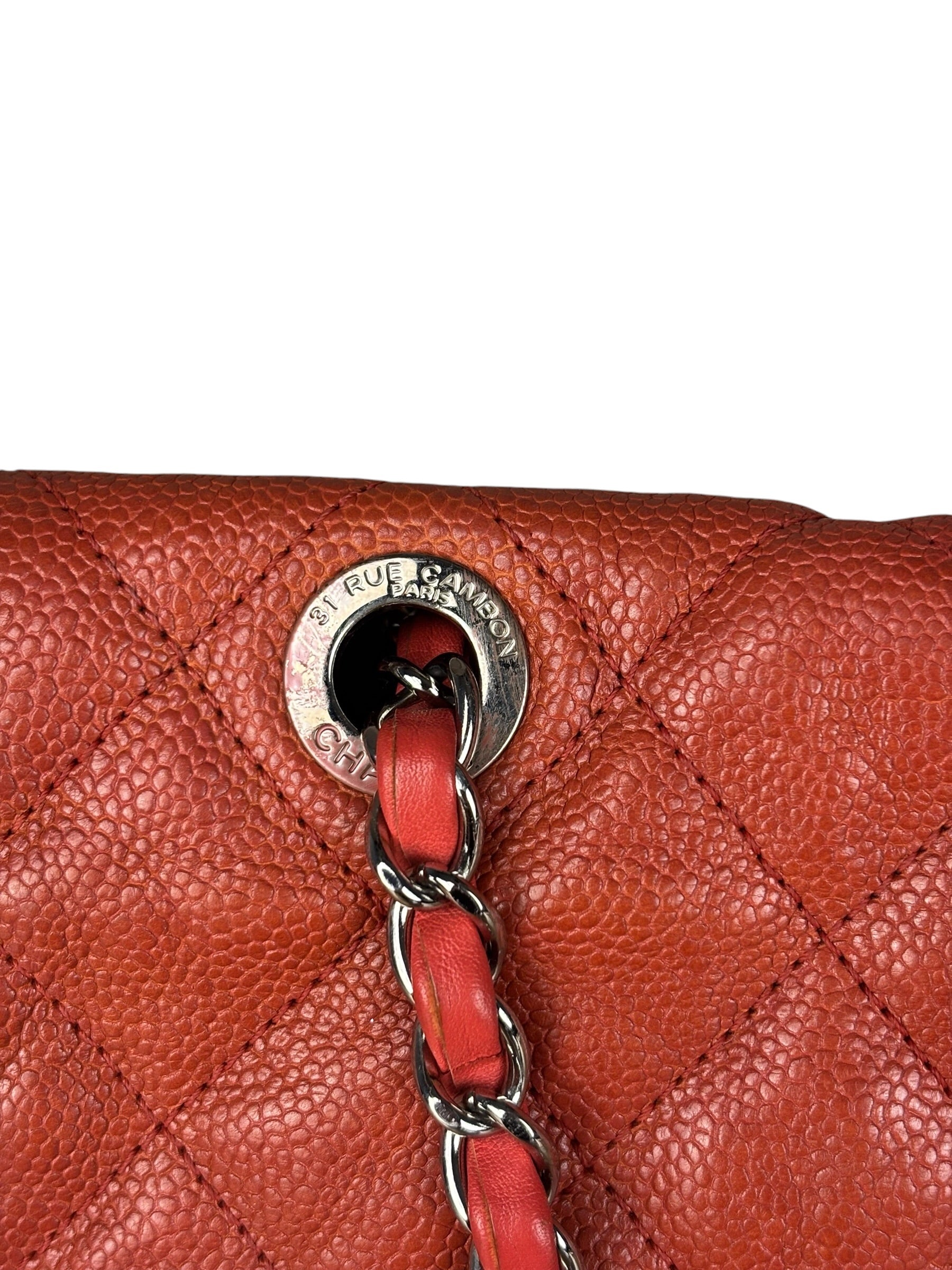 Chanel French Riviera Caviar Quilted Flap Bag Sunset 2011