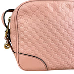 Gucci Bree Microguccissima Leather Camera Bag Pink