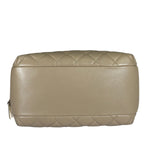 Chanel Beige Quilted Lambskin CC Trendy Bowling Bag 2017