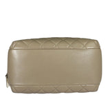 Chanel Beige Quilted Lambskin CC Trendy Bowling Bag 2017