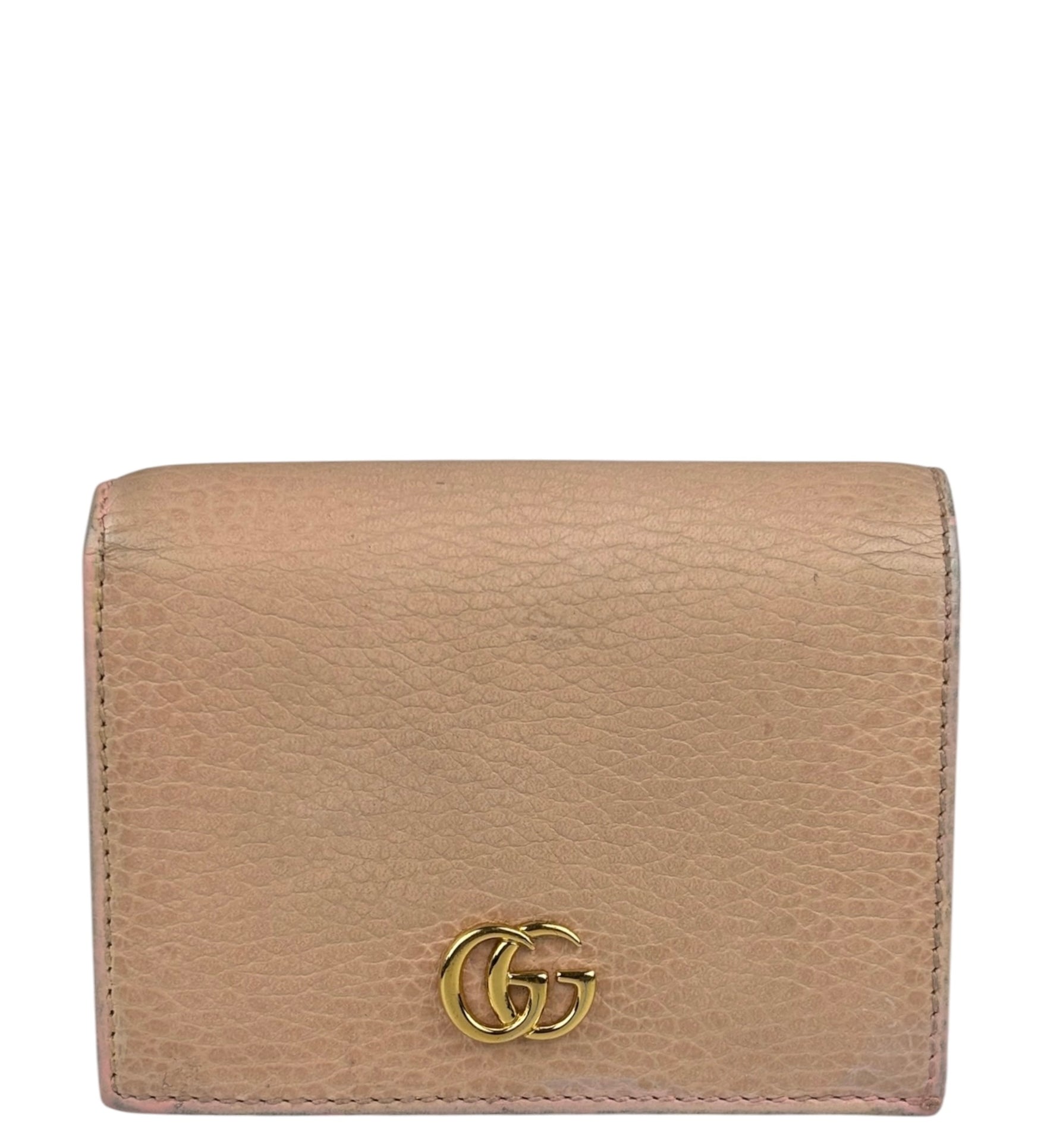 Gucci GG Nude Pink Leather Marmont Compact Eallet