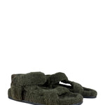 Fendi Green Shearling Sandals