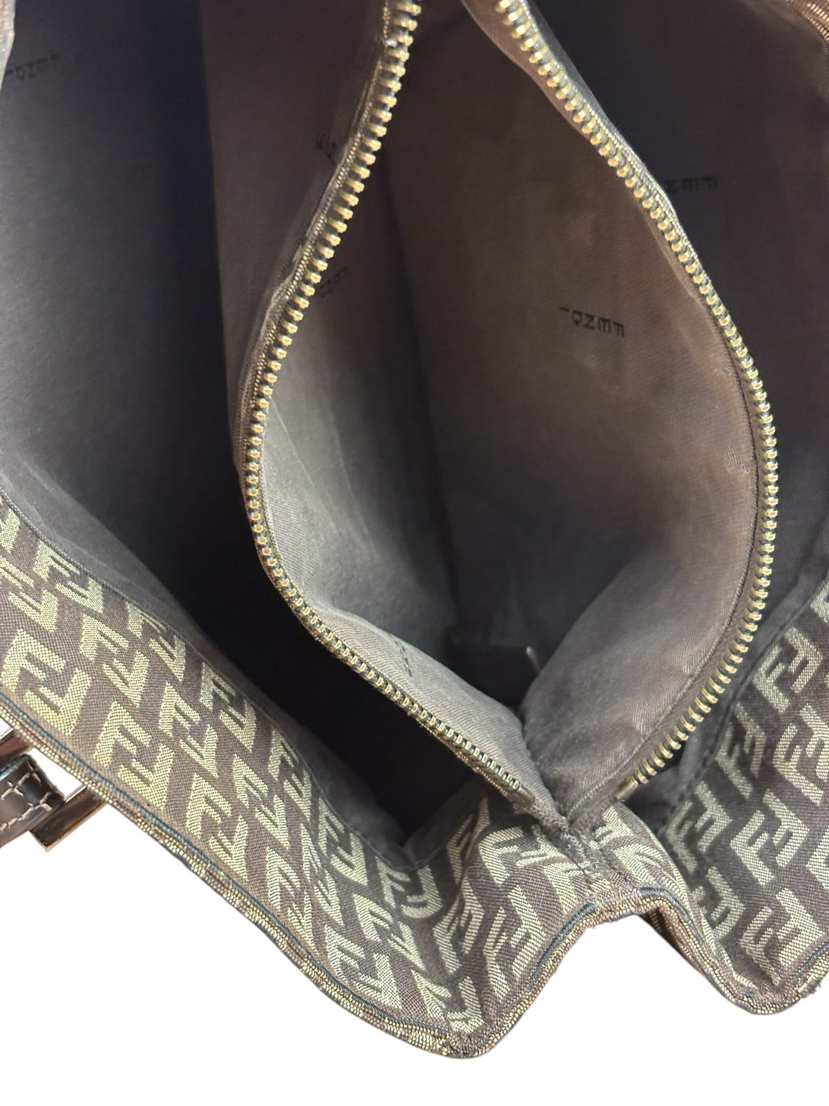 Fendi Brown Zucchino Canvas Mini Tote