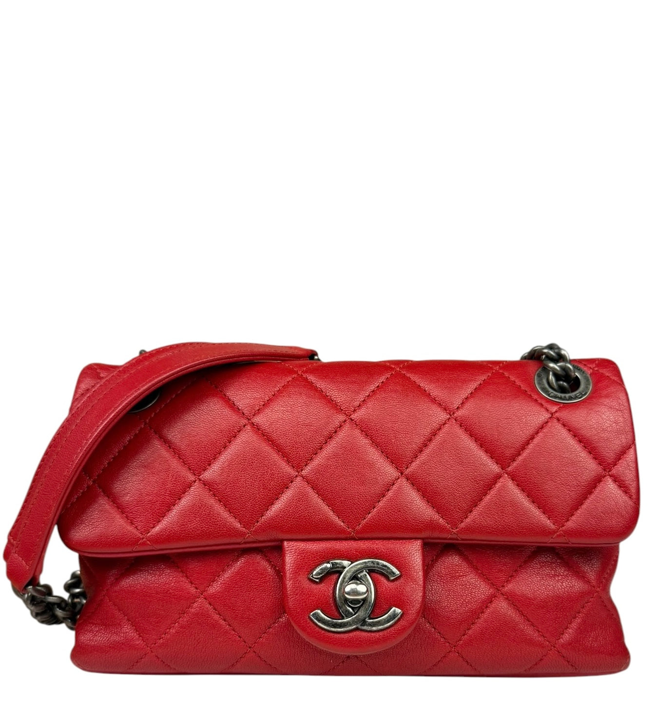 Chanel Striking Red Quilted Rocks Small Flap Bag 2014