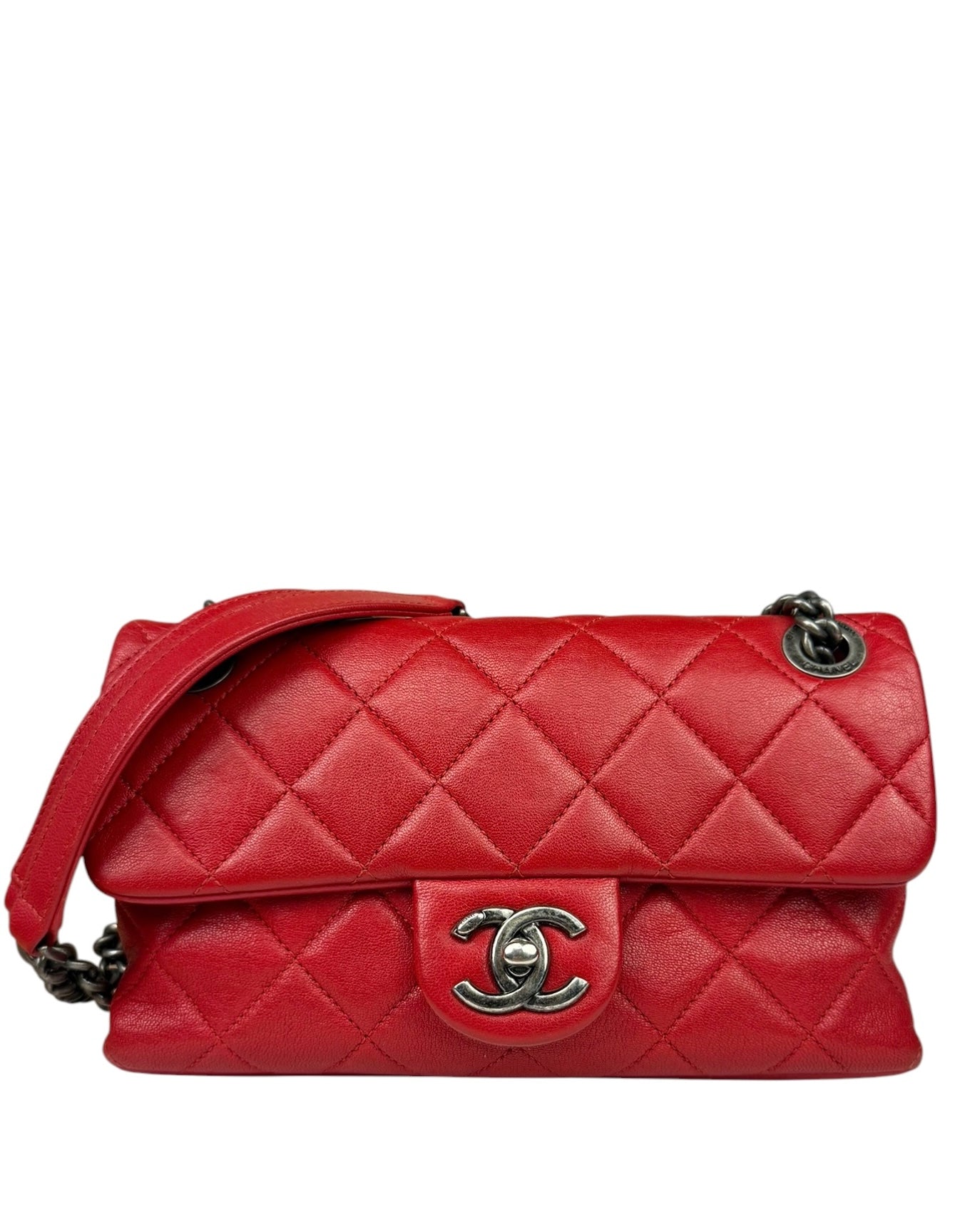 Chanel Striking Red Quilted Rocks Small Flap Bag 2014