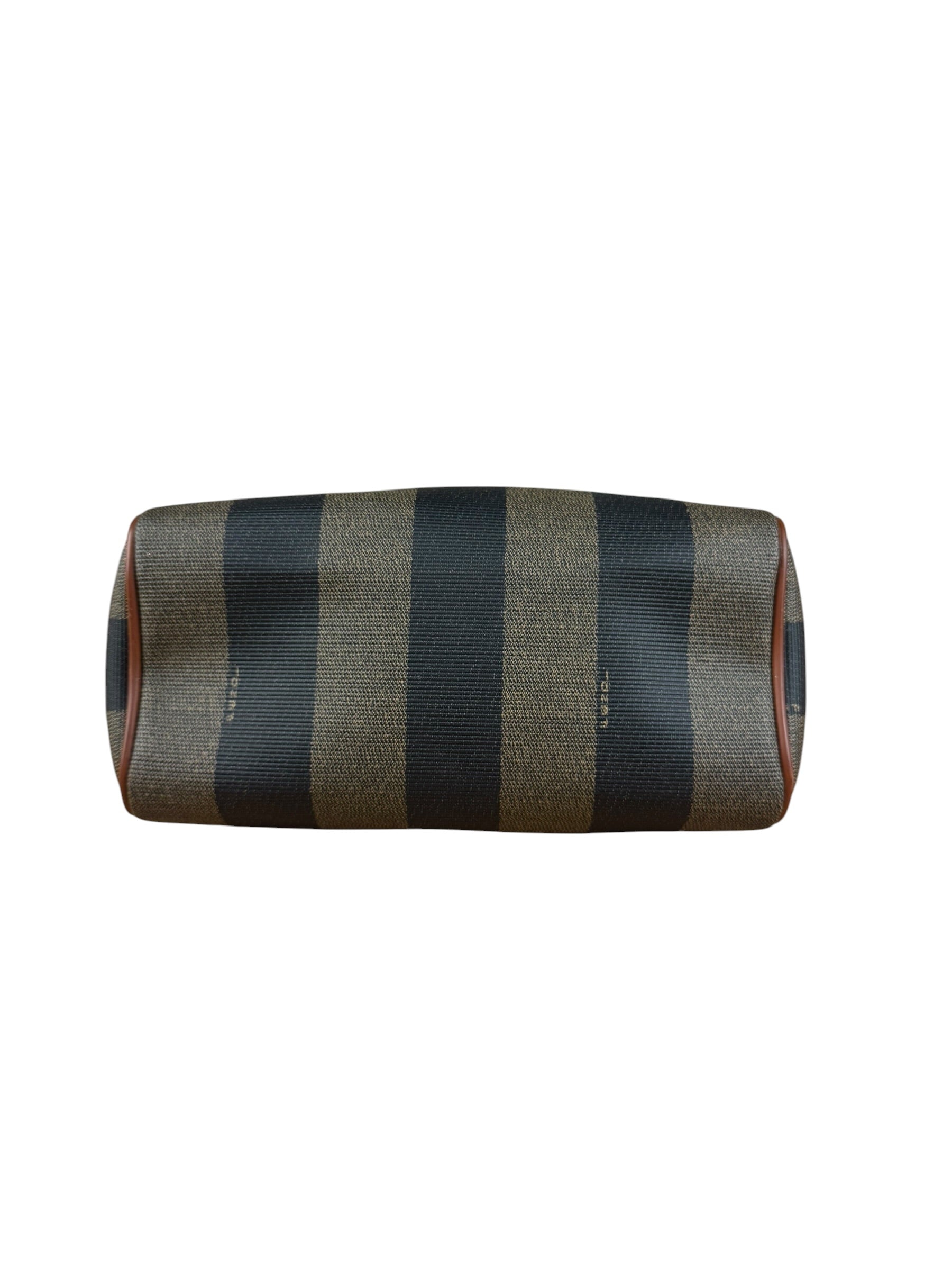 Fendi Vintage Pequin Stripped Nano Boston Bag