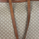 Celine Vintage Coated Canvas Macadam Shoulder Tote