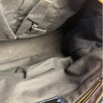Balenciaga Navy Lambskin Moto Work Two-Way Bag