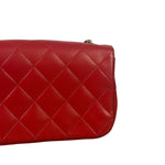 Chanel Red Lambskin Timeless Small Shoulder Bag 2017