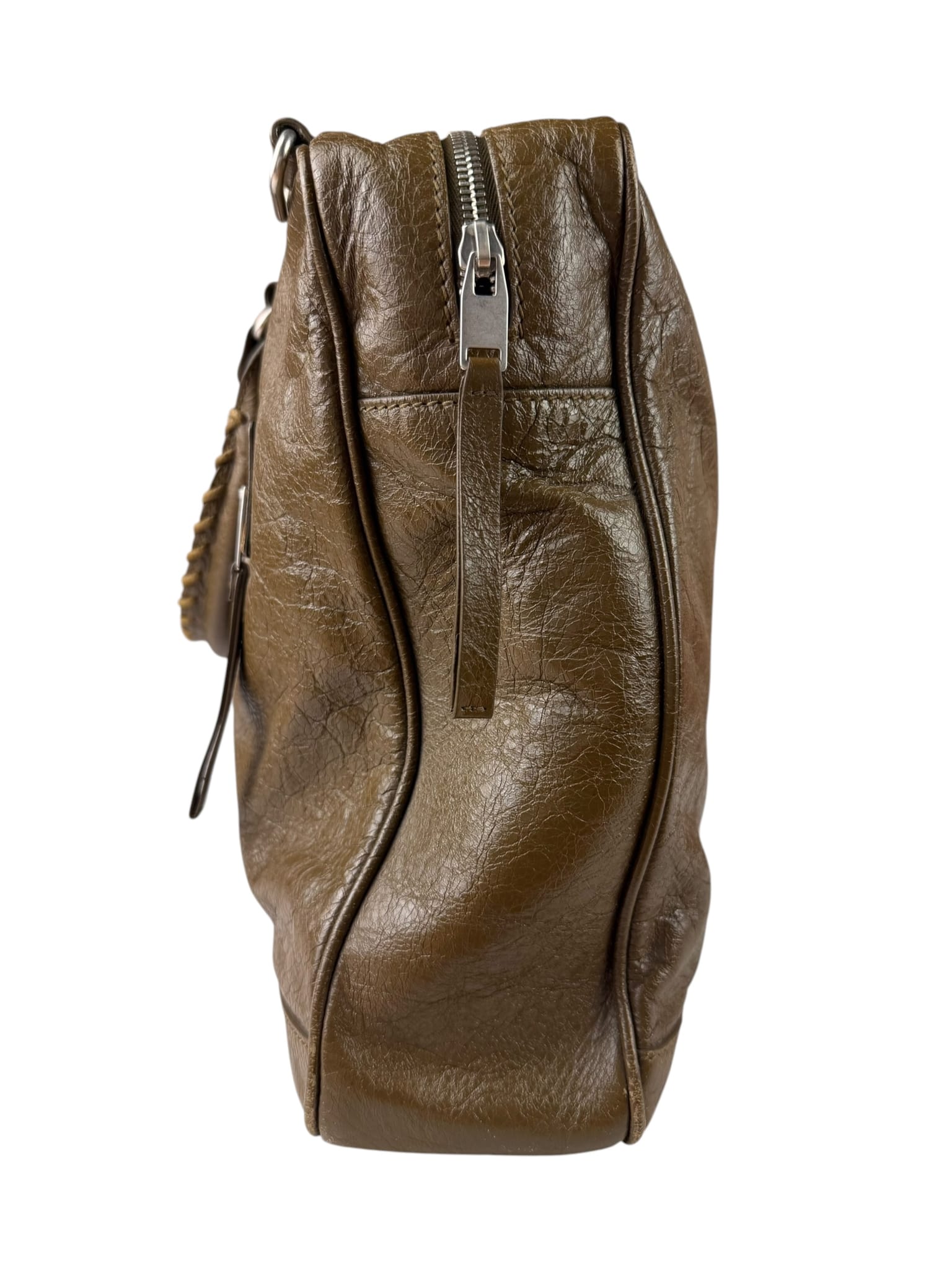 Balenciaga Brown Motocross Classic Travel Bag