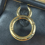 Fendi Black Leather Nano First Charm Shoulder Bag