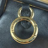 Fendi Black Leather Nano First Charm Shoulder Bag