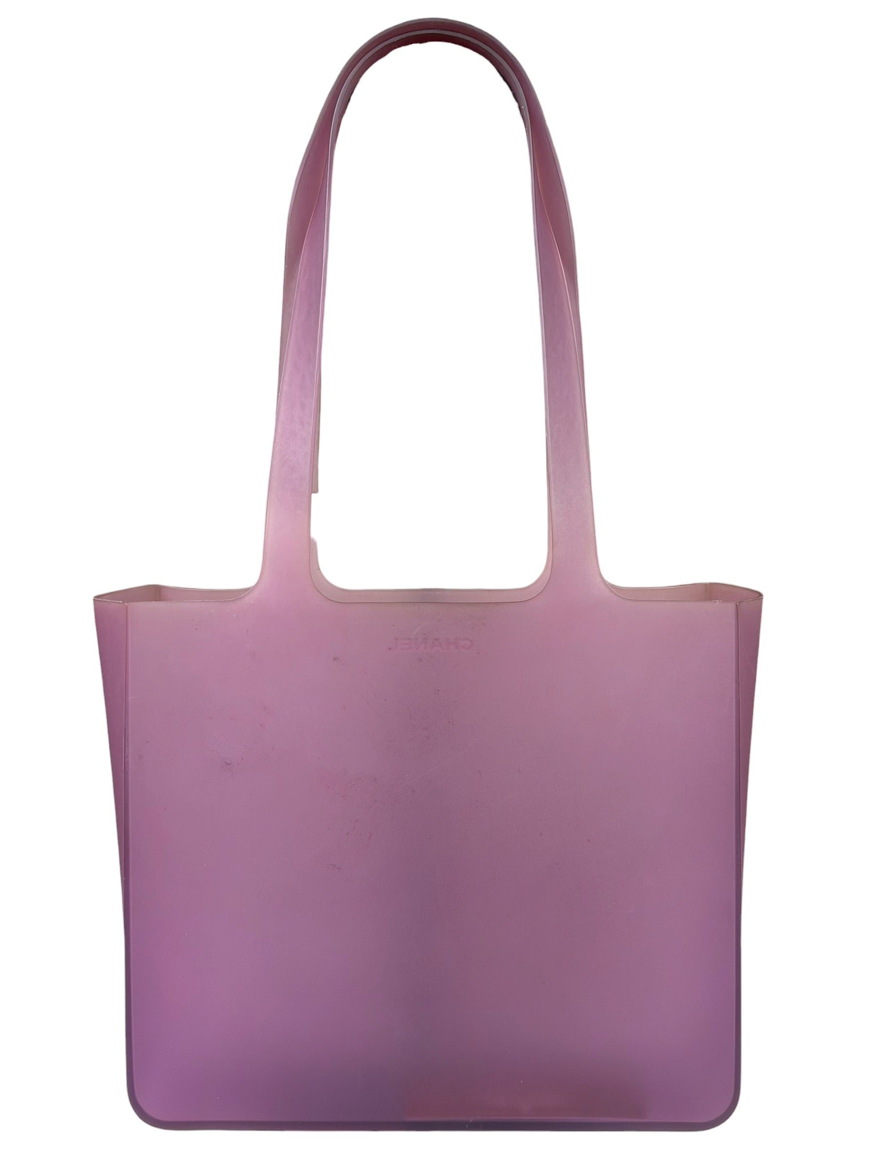 Chanel Purple Jelly Rubber Small Tote Bag Early 2000's