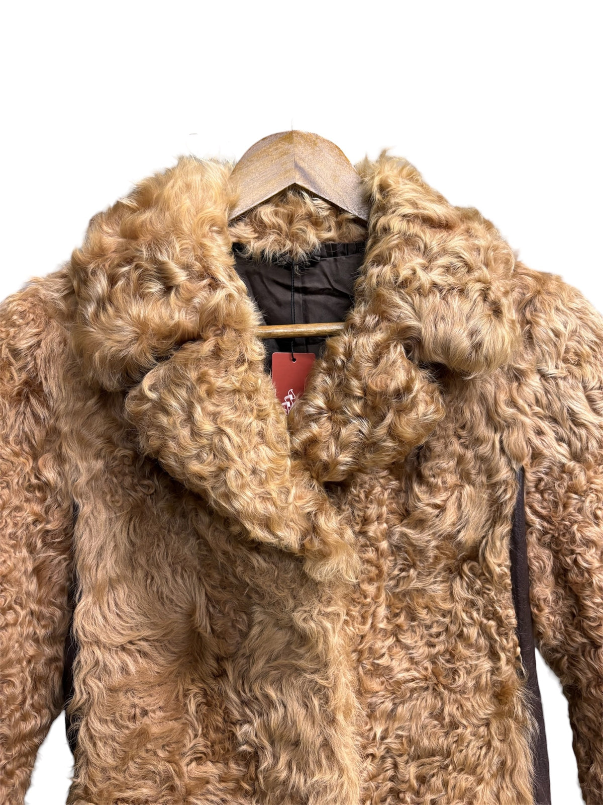 Vintage Brown Leather Trim/Persian Lamb Coat