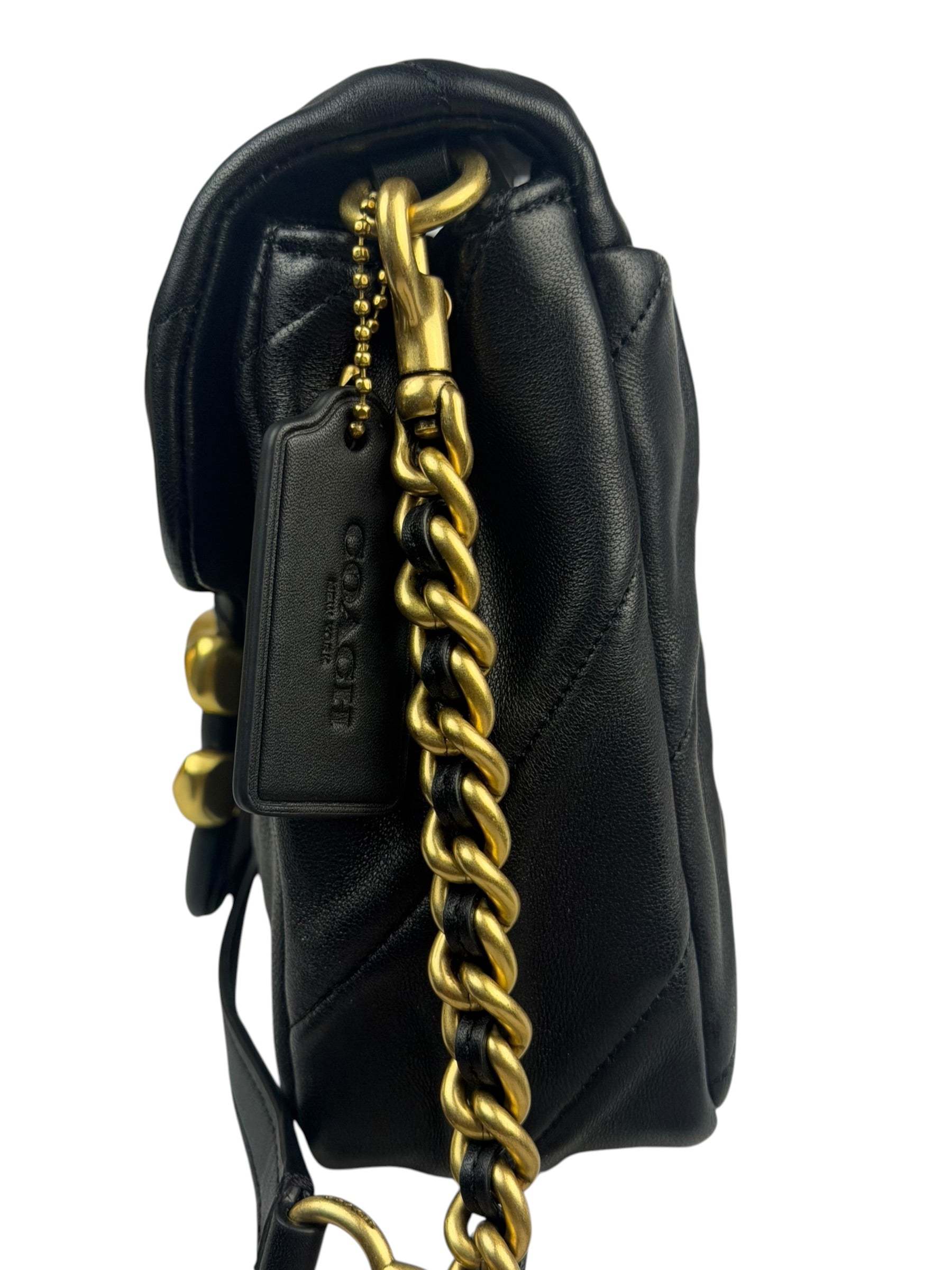 Coach Black Nappa Leather Tabby Shoulder Bag