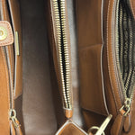 Prada Vintage Brown Leather Top Handle Bag